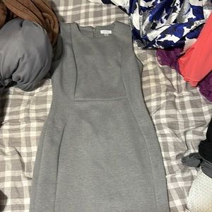 Grey fitted Calvin Klein dress